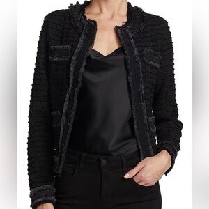 L'AGENCE Textured Black Women's Blazer